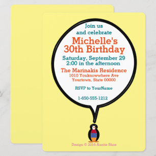 Invitation Arménie Mme Pingouin Personnalisé