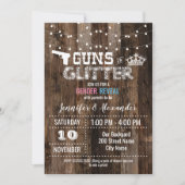 Invitation Armes à feu ou Parties scintillant Révélation de g (Devant)