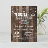 Invitation Armes à feu ou Parties scintillant Révélation de g (Debout devant)