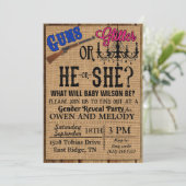 Invitation Armes à feu ou Parties scintillant Sexe Révéler In (Debout devant)