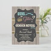 Invitation Armes à feu ou Parties scintillant Sexe Révéler le (Debout devant)