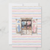 Invitation Armoire Closet Genre Révéler Garçon ou Fille Révél (Dos)