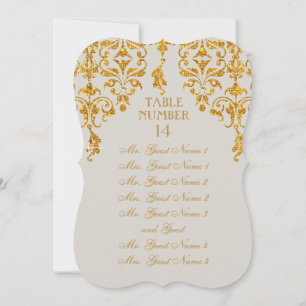 Invitation Armoire de table Art Nouveau en feuille de Damas