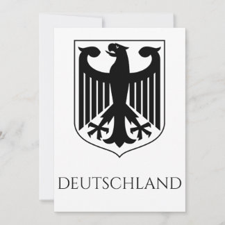 Invitation Armoiries allemandes Deutschland noir et blanc