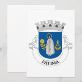 Invitation Armoiries de Fátima, Portugal (Devant / Derrière)