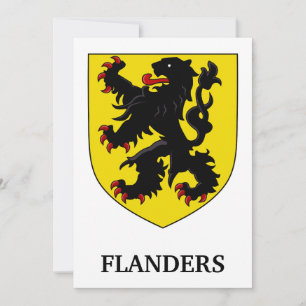 Invitation Armoiries de Flandre Lion Héraldique