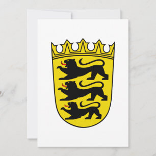 Invitation Armoiries de l'État allemand Bade-Wurtemberg