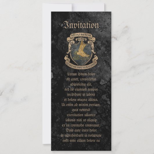 Invitation Armoiries de Montresor (Devant)