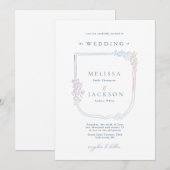 Invitation Armoiries florales Mariage (Devant / Derrière)