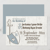 Invitation Armoiries Mariages Renaissance (Devant / Derrière)