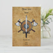 Invitation Armoiries médiévales (Debout devant)