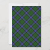 Invitation Armstrong Clan Tartan Scottish Plaid (Dos)