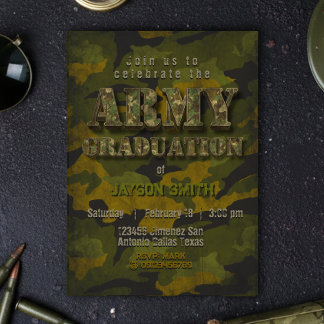 Invitation Army Graduation- Military - Soldier 