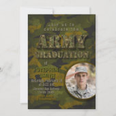 Invitation Army Graduation- Military - Soldier with Photo (Devant)
