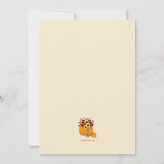 Invitation Arrangement citrouille (Dos)