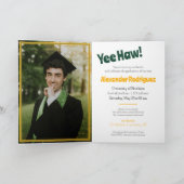 Invitation Arrangement d'amorçage du capot de graduation vert (Intérieur)