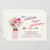 Invitation Arrangement Fleurs Sauvages (Devant / Derrière)