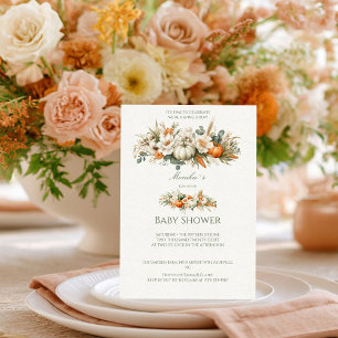 Invitation Arrangement floral boho automnal Baby Shower