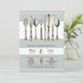 Invitation Arrangement formel de table de dîner de couverts (Debout devant)