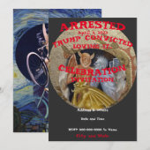 Invitation Arrestation de Trump, célébration de fête du parti (Devant / Derrière)