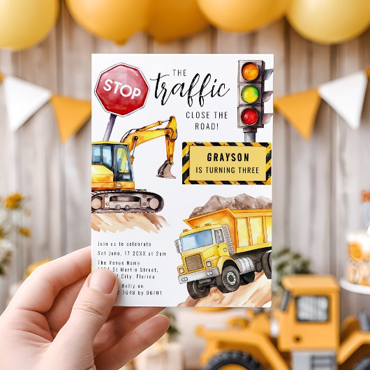 Invitation Arrêt de chantier | Fête d'anniversaire