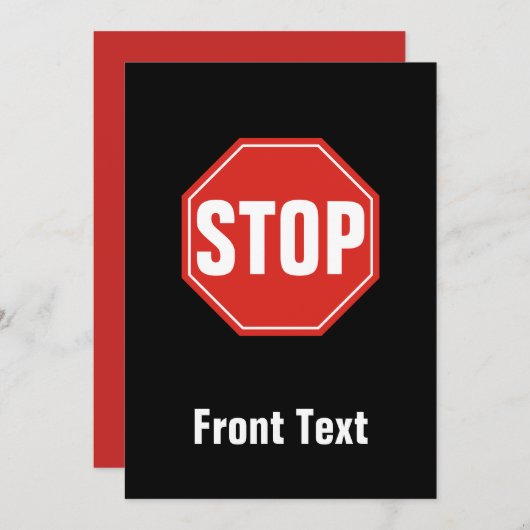 INVITATION ARRÊTER LE SIGNE (Devant / Derrière)