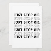 Invitation Arrêtez l'huile (Devant / Derrière)