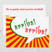 Invitation arriba ! arriba ! : bulle de la bande dessinée (Devant / Derrière)