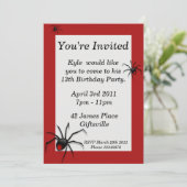 Invitation arrière de fête d'anniversaire (Debout devant)