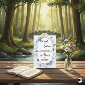 Invitation Arrière - plan à fleurs classique avec mariage pho