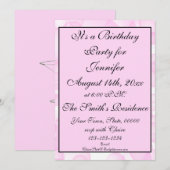 Invitation Arrière - plan à thème de Bokeh rose moderne (Devant / Derrière)