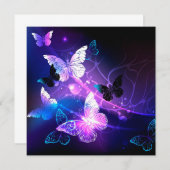 Invitation Arrière - plan aux papillons de nuit (Devant / Derrière)