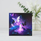 Invitation Arrière - plan aux papillons de nuit (Debout devant)