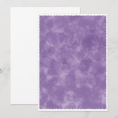 Invitation Arrière - plan Baby shower d'aquarelle violet (Devant / Derrière)