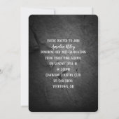 Invitation Arrière - plan Black Rock avec cadre photo (Dos)