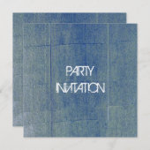 Invitation Arrière - plan Blue Denim (Devant / Derrière)