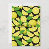 Invitation Arrière - plan citron (Devant)