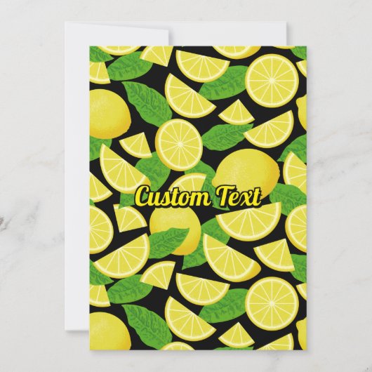 Invitation Arrière - plan citron (Devant)