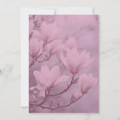 Invitation Arrière - plan classique rose blanc Magnolia (Dos)