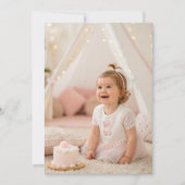 Invitation Arrière - plan d'aquarelle rose photo pour papier  (Devant)