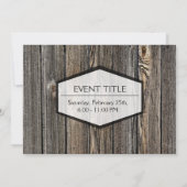 Invitation Arrière - plan de bois (Dos)