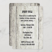 Invitation Arrière - plan de bois de chauffe (Devant / Derrière)