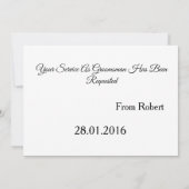 Invitation Arrière - plan de bois Suitup Serez-vous mon groom (Dos)