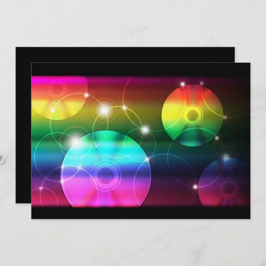 Invitation Arrière - plan de fête (Devant / Derrière)