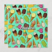 Invitation Arrière - plan de glace (Devant / Derrière)