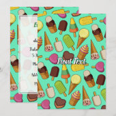 Invitation Arrière - plan de glace (Devant / Derrière)