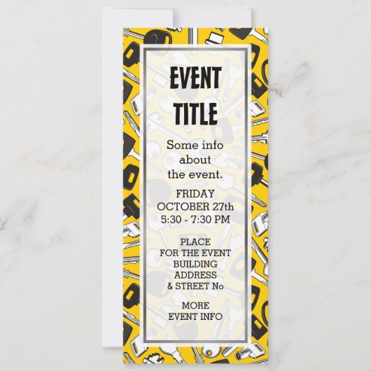 Invitation Arrière-plan de jeu de clés (Devant)