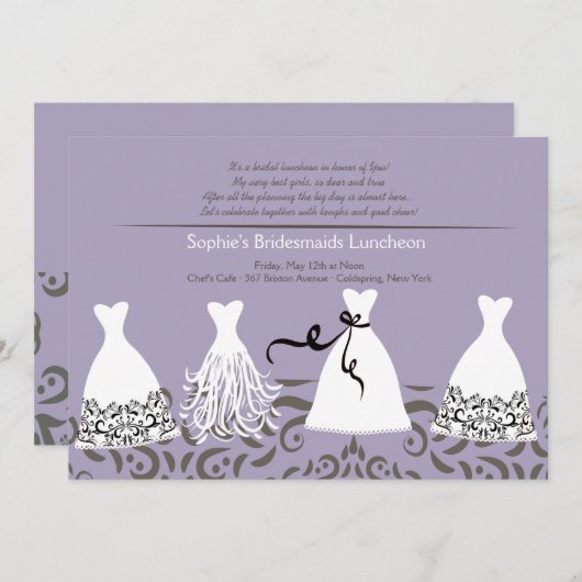 Invitation Arrière - plan de la serveuse de repas  (Devant / Derrière)