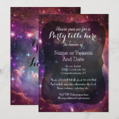 Invitation Arrière - plan de l'espace de galaxie toute la (Devant / Derrière)