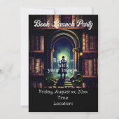 Invitation Arrière - plan de livres rustiques (Devant)